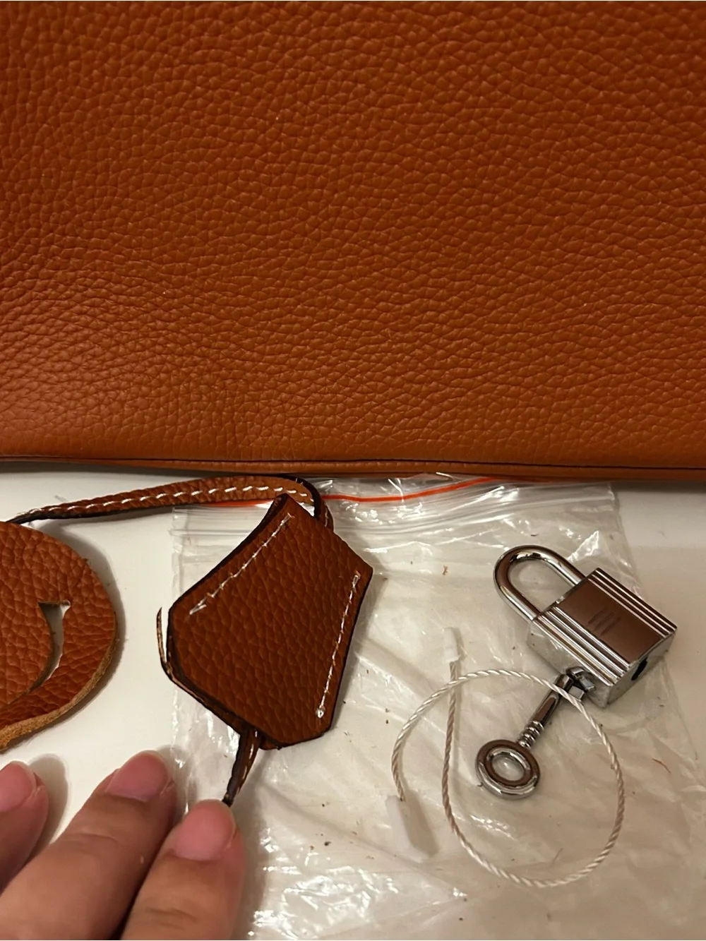 35cm Silver on Gold Top handle Leather Satchel BK Style